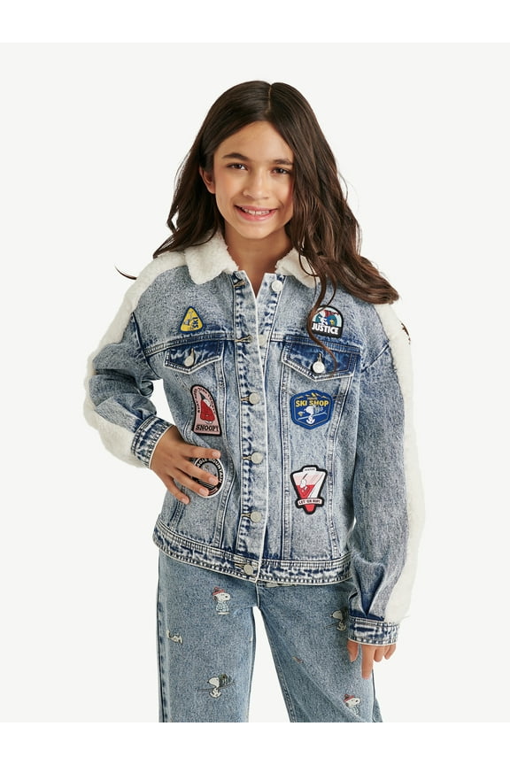 x Snoopy Girls Jacket with Patches, Sizes XS -XLP