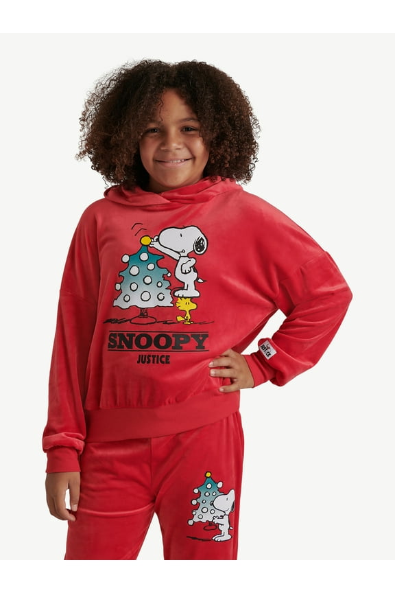 x Snoopy Girls Velour Hoodie, Sizes XS - XLP