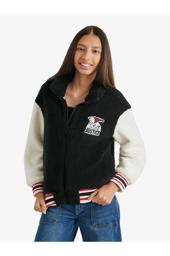x Snoopy Girls Sherpa Jacket, Sizes XS - XLP
