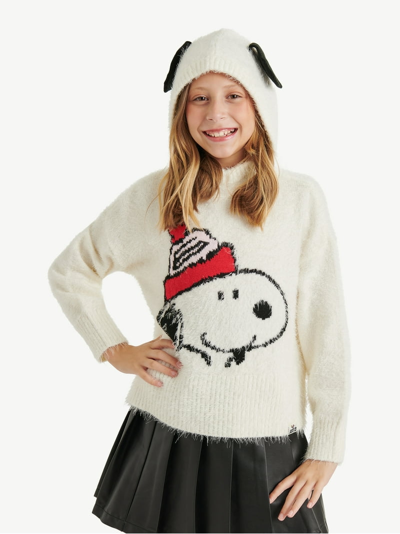 Justice x Snoopy Girls Hooded Sweater, Sizes XS - XLP - Walmart.com