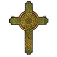 thumbnail image 1 of 79986 Meyda 25"W X 34"H Jeweled Celtic Cross Stained Glass Window, 1 of 2