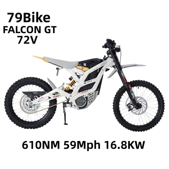 79BIKE Falcon GT Electric Dirt Bike – 16.8kW Power, 72V 40Ah Battery, 65 MPH Top Speed, High Torque for Off-Road Thrills