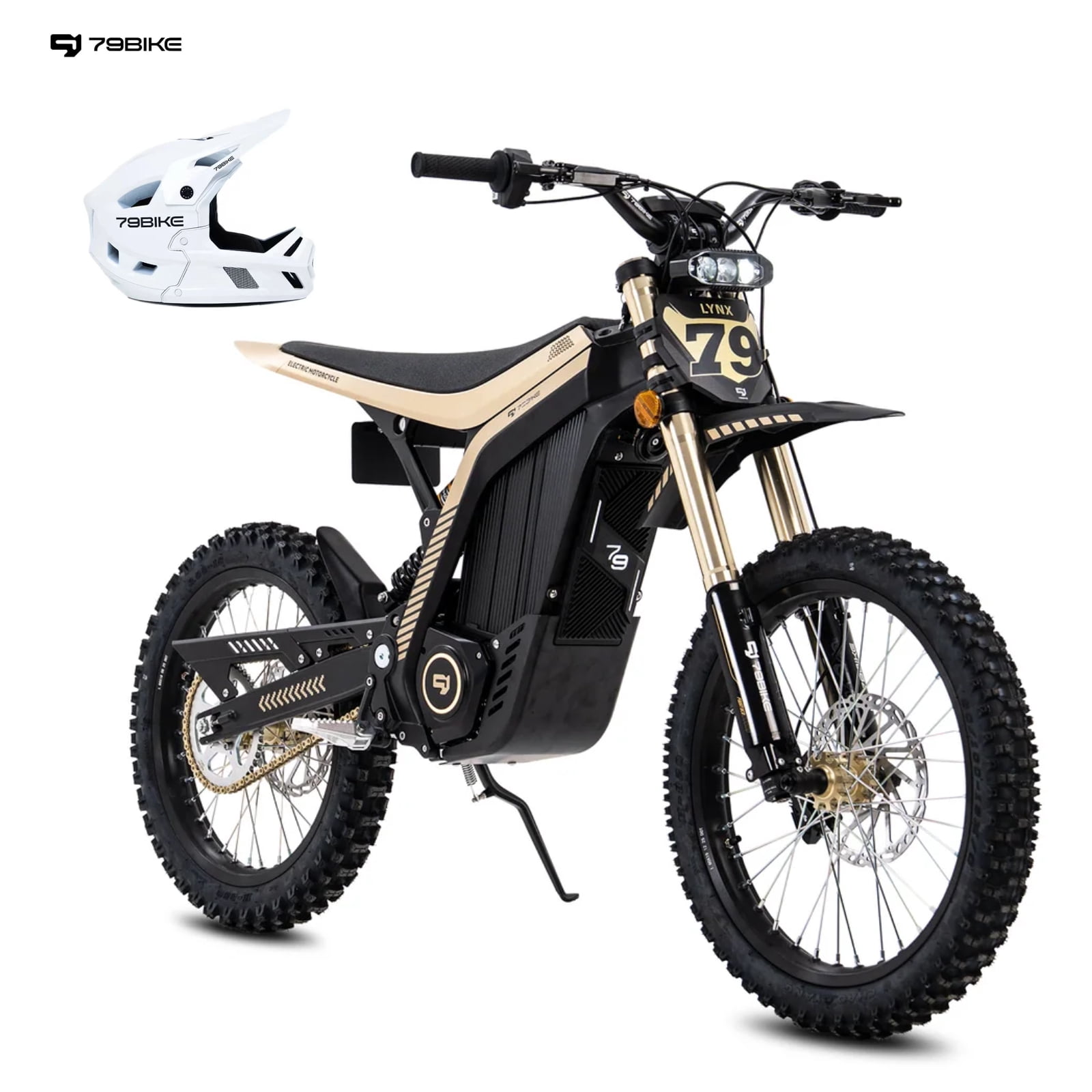 79BIKE Lynx Electric Dirt Bike for Adults, 12KW Peak Mid Drive Motor, 72V 40Ah LG Battery, 56 MPH Top Speed, 75 Miles Range, Full Suspension Off Road Motorcycle