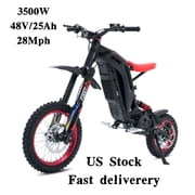 79BIKE Viper S 3500W Peak Electric Dirt Bike for Teens,28 MPH Max Speed,48V 25Ah Battery,37 Miles Range,Fastace Rear Shock