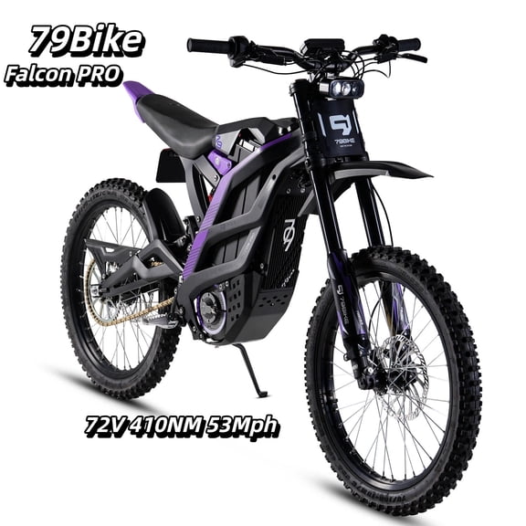 79Bike Falcon Pro 72V35Ah Battary Electric Dirt Bike,10000W(Peak) Mid-Mounted Motor 52MPH 410NM Off-Road Electric Motorbike