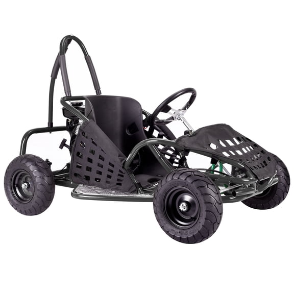 79CC 4 Stroke Gas Powered Ride On Go Kart, 1 Seat,Gas Gokart with 13" All-terrain Anti-skid Tires,Max Speed 20 Mph,Black