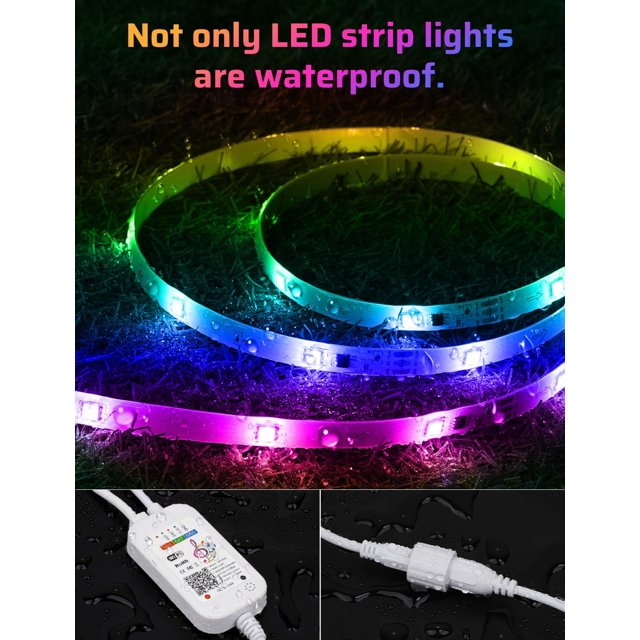 79Ft Ip67 Wifi Rgb+Ic Outdoor Led Strip Lights Waterproof Led Light