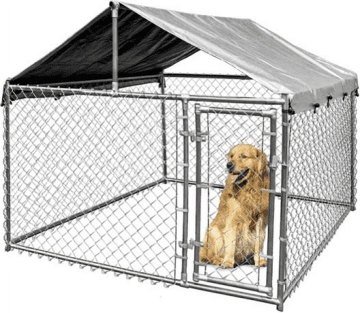 79Inch Heavy Duty Dog Crate with Pointed Roof, Indestructible