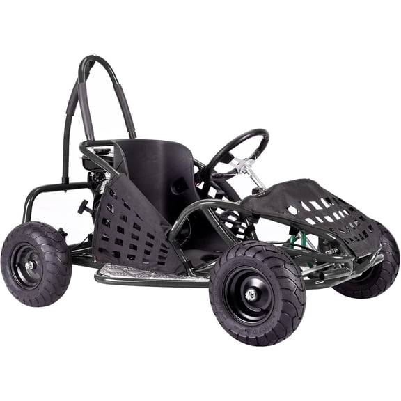 79cc 4-Stroke Gas Go Kart, 2.5HP Off Road GoKart EPA Approved with Steel Tubular Frame, Seat Belt, 13 inch All-Terrain Tires for Kids and Teens (Black)