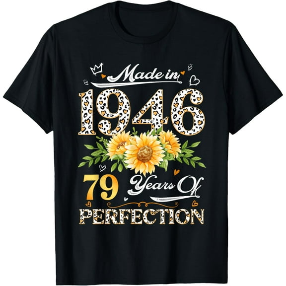 79th Birthday Floral Made in 1946 Gifts 79 Years Old Daisy T-Shirt