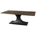 thumbnail image 1 of 79x39 Rectangular Brown Solid Wood Top with Black Metal Base Dining Table, 1 of 2