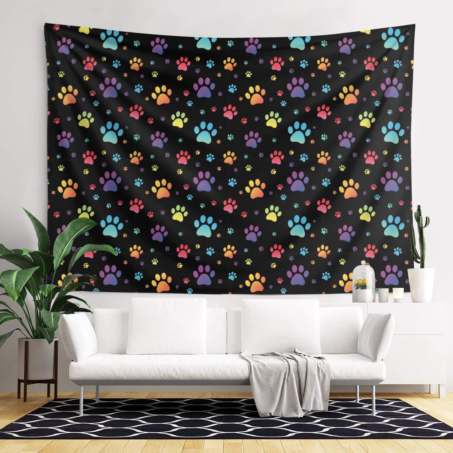 79x60 Inch Rectangle Wall Tapestry for Indoor & Outdoor, Living Room ...