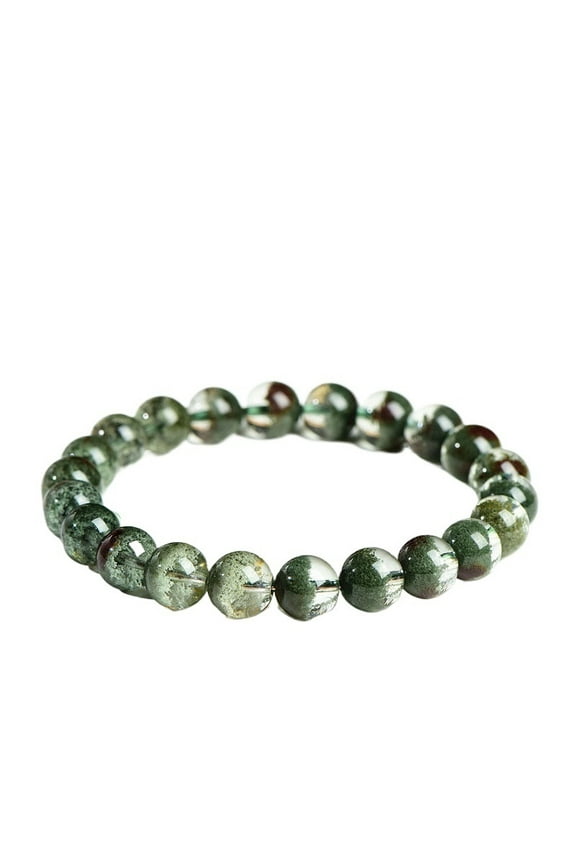 7A Grade Natural Gathering Treasure Red and Green Phantom Ghost Hand Bracelet Crystal Jewelry for Prosperity and Healing