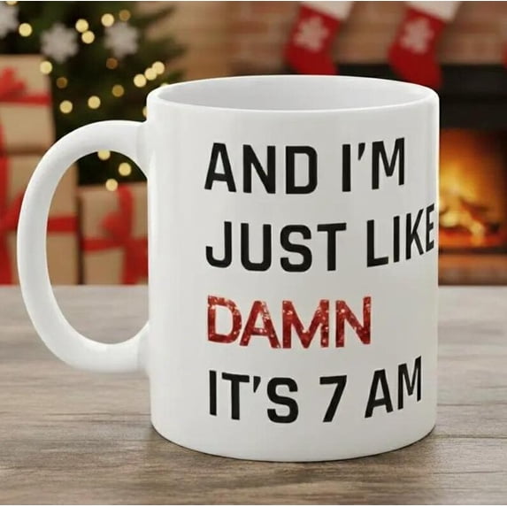 7AM Mood Coffee Mug – Hilarious Morning Quote Cup for Coworkers & Best F1RIENDS, Colorful Mugs 11oz