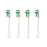 7AM2M Electric Toothbrush Replcement Brush Heads for Teeth Cleaning for Ages 8+, White, 4 Count