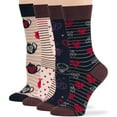 thumbnail image 1 of 7BIGSTARS KINGDOM Women Bamboo Novelty Socks - 4 Pack Medium - Coffee Beans, Heart, Cup, Tea Pot, Coffee Lovers, Tea Time Crew Seamless - Black, Brown, Beige, Ecru - Sock Size: 9-11; Shoe Size: 5-9 M, 1 of 9