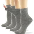thumbnail image 1 of 7BIGSTARS KINGDOM Women's Ankle Seamless Bamboo Diabetic Socks-L-M-4 Pairs-Navy-Black-White-Beige-Blue-Brown Shoe Size: 5-9, Grey, 1 of 10