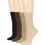 knee length dresses for ladies Soft Bamboo Dress Crew Socks for Women, 3 Pairs main image 0