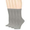 7BIGSTARS KINGDOM Women's Bamboo Dress Socks - 4 Pack Medium - Thin Casual Crew Lightweight - Sock Size 9-11 Shoe Size 5-9 M Grey