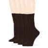 7BIGSTARS KINGDOM Women's Cotton Dress Socks - 4 Pack Medium - Thin Solid Casual Crew Lightweight Calf - Sock Size 9-11 Shoe Size 5-9 M Dark Brown