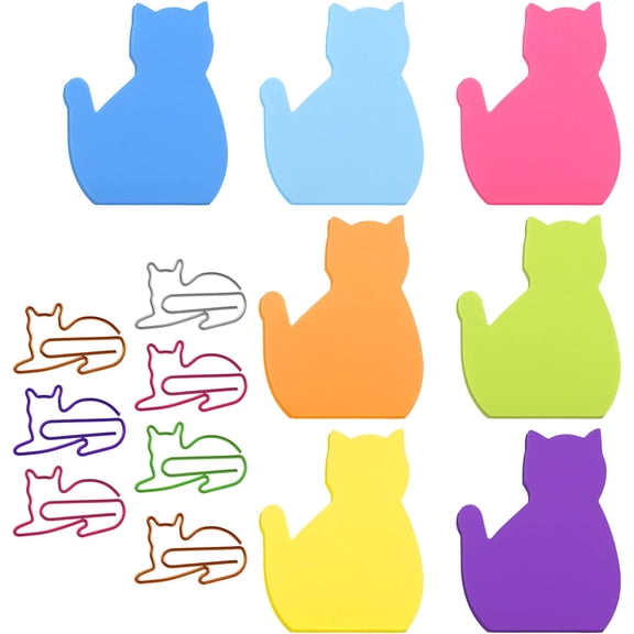 7Bag 210Cat self-adhesive note 2.75x2.3Inch cute kawaii index stickersOffice study notes