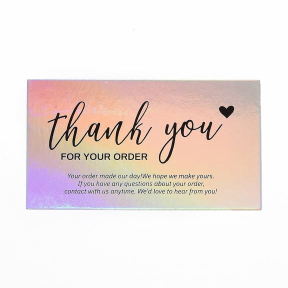 7Bag 50x90x0.4mm 50pcs/bag Laser Thank You Card for Thanksgiving Day Decorations Rectangle Colorful