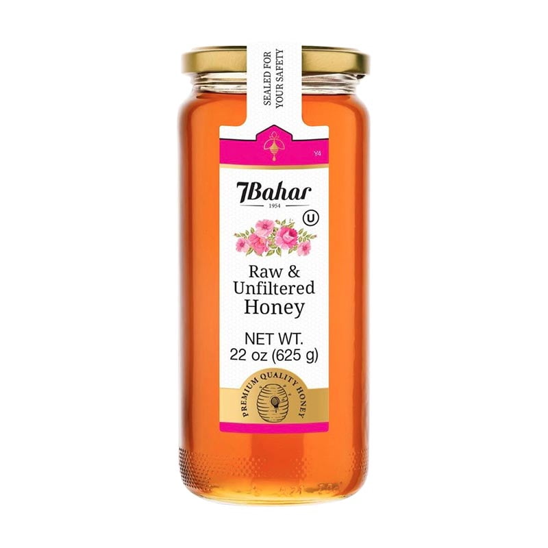 7Bahar Blossom Honey, Glass Jar 22 oz (625 g)