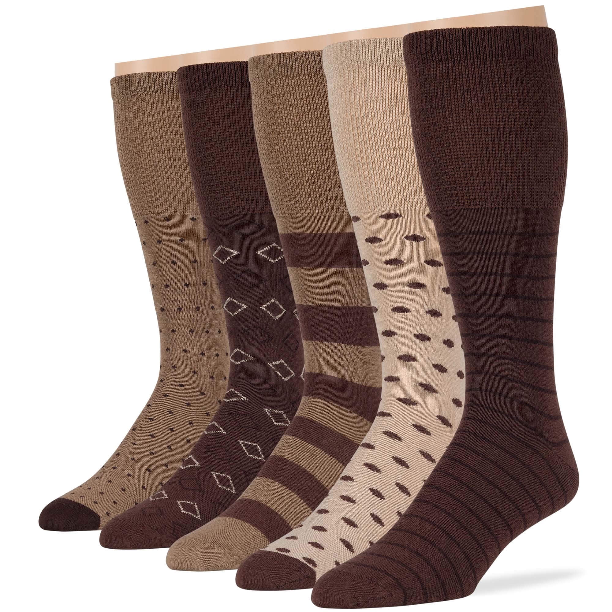 7BigStars Men's XL Non-Binding Cotton Mid Calf Socks - 5