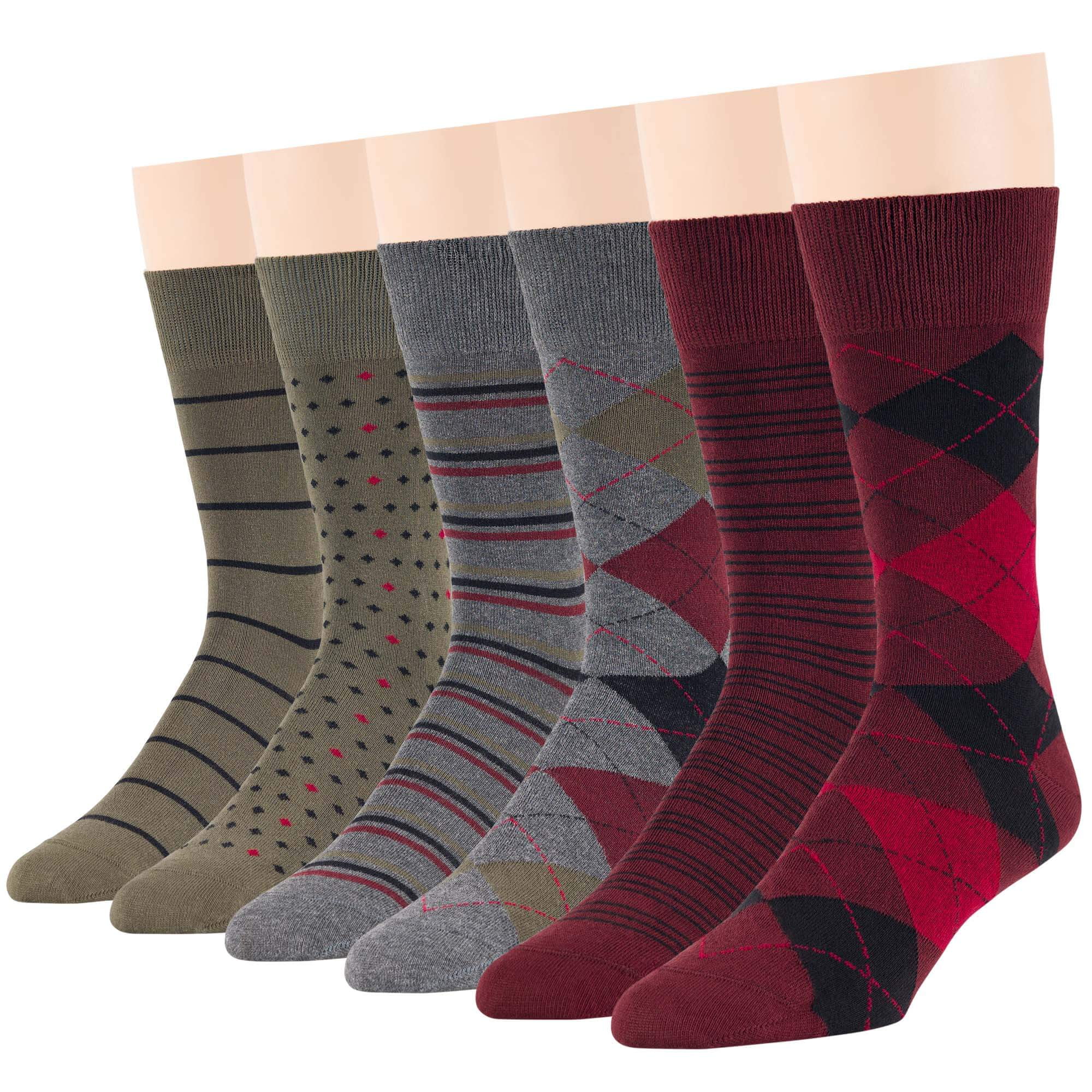 7BIGSTARS KINGDOM Men's Dress Socks Cotton -6 pack- Patterned Casual Seamless Argyle, Dotted, Striped Sock Size 10-13 Shoe Size 9-12 L Dark Grey, 7BIGSTARS KINGDOM Men's Dress Socks Cotton -6 pack- Patterned Casual Seamless Argyle, Dotted, Striped Sock Size 10-13 Shoe Size 9-12 L Dark Grey,