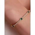 thumbnail image 1 of 7CT Round Lab Created Emerald Diamond Tennis Bracelet 14K Yellow Gold Plated, 1 of 1