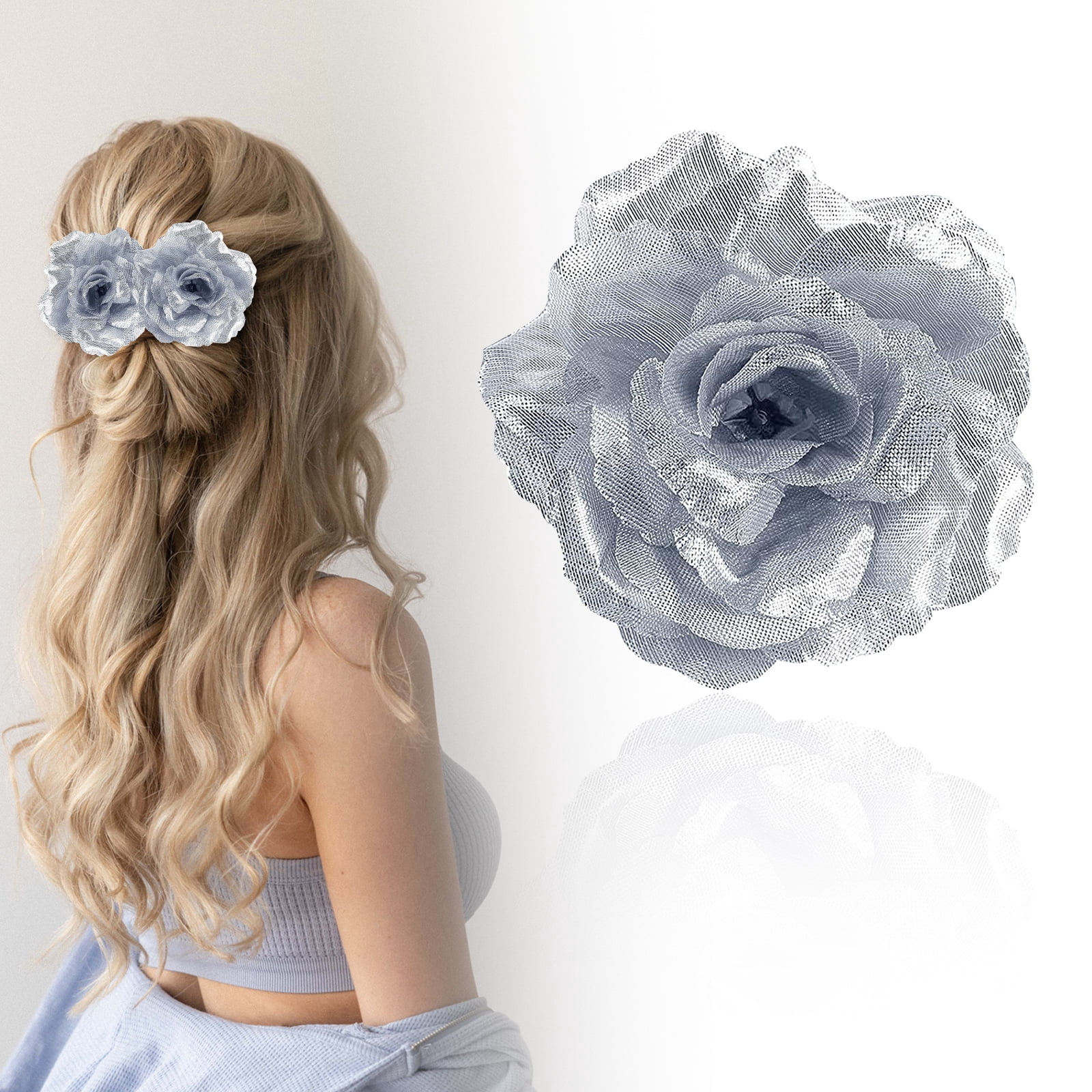 7Cm Artificial Rose Flower Heads, Real Touch Cloth Roses for Wedding ...