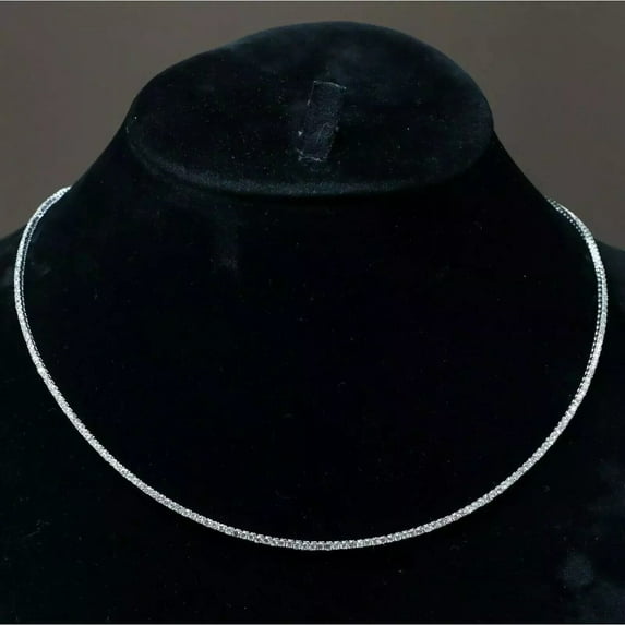 7Ct Round Cut Lab Created Diamond Women's Tennis Necklace 14K White Gold Plated 3MM 18 INCH