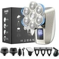 7D Head Shavers for Bald Men, Vanlec 5in1 Head Shaving Kit, Waterproof Rotary Shaver, Wet/Dry