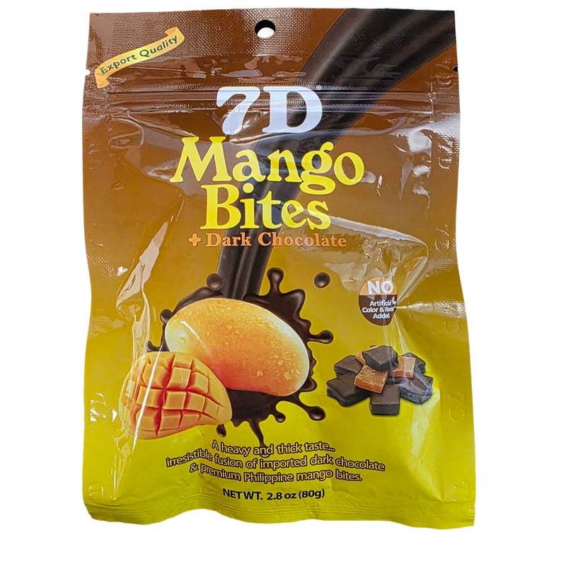 7D Mango Bites Dark Chocolate, 2.8OZ