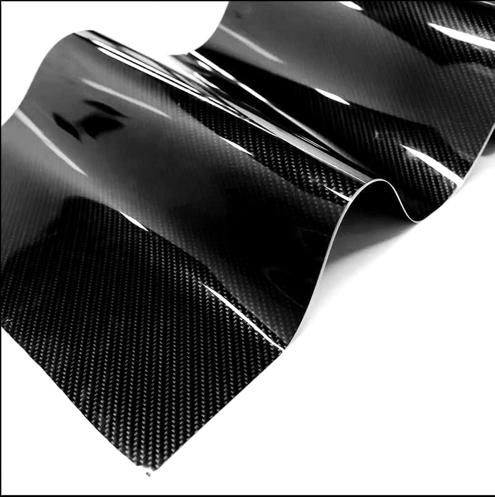 7D Premium Super Gloss Carbon Fiber Vinyl Film Wrap Sticker Film Decal (Black, 96"X60" (8FT X