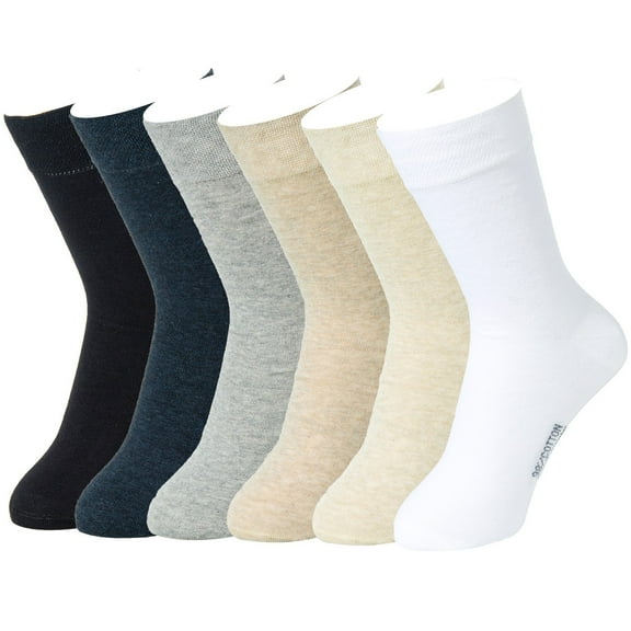 7DayOtter 98% Cotton Rich Odor Resistant Dress Socks for Women Business Casual Socks 6Pack