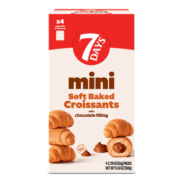 7Days Mini Croissants, Chocolate, Breakfast On the Go, Non-GMO (Pack of 4)