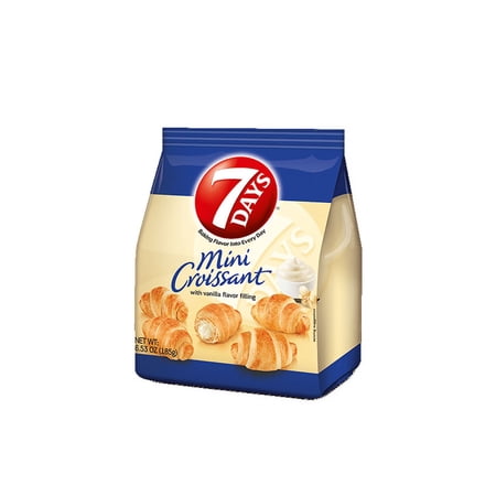 7Days Mini Croissants, Vanilla, 6.53 oz Bag (Pack of 8)