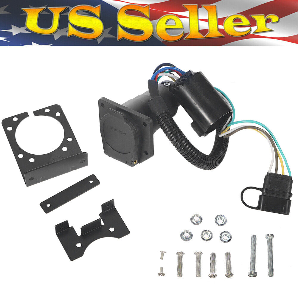 7Dual 4/7 Channel Trailer Hitch Wiring Adapter Plug and Play Dust Cover