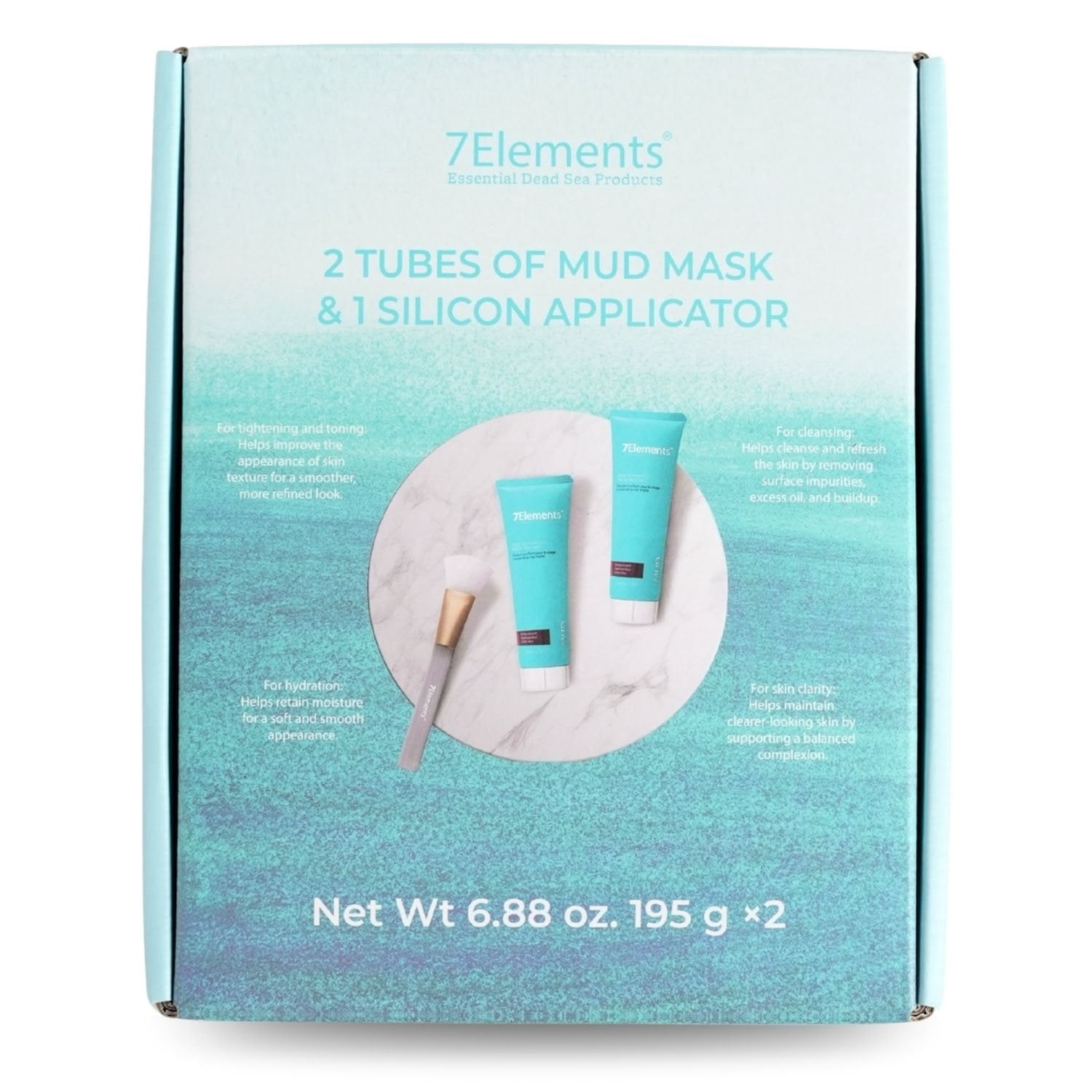 7Elements Dead Sea Facial Mud Mask, 6.88 Ounce (Pack of 2)