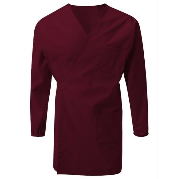 7Encounter Unisex Multifuctional Wrap Smock With Chest And Side Pockets Burgundy Size L/XL