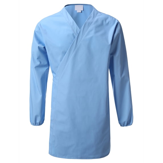 7Encounter Unisex Multifunctional Long Sleeves Wrap Smock Light Blue Size S/M