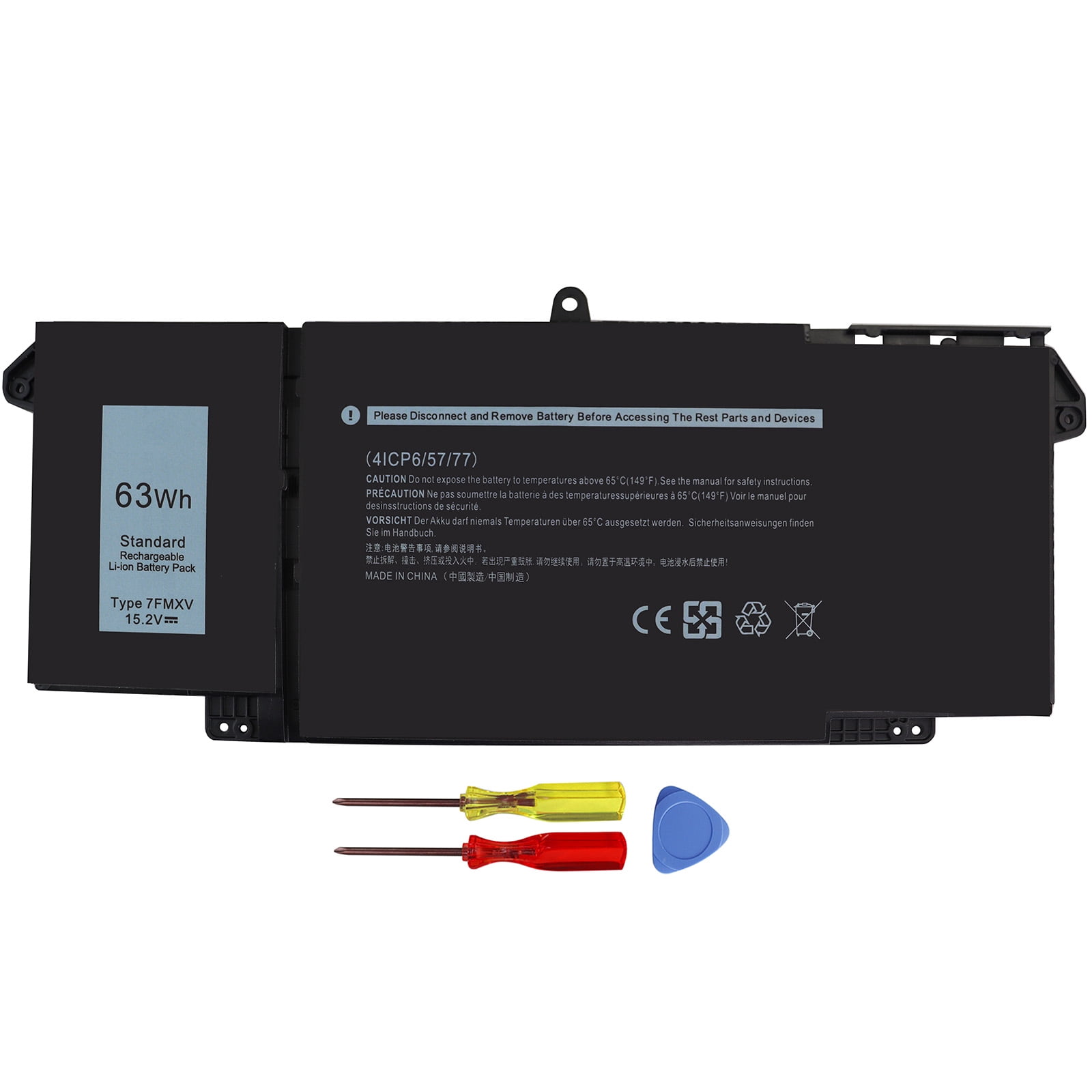 7FMXV 63Wh Laptop Battery for Dell Latitude 5320 7320 7420 7520 