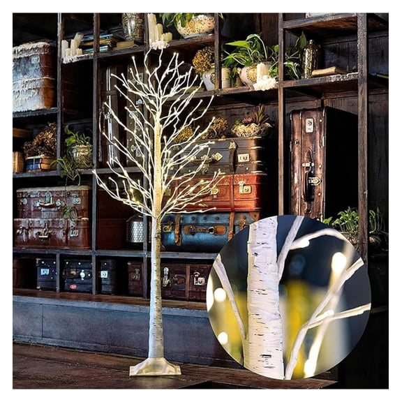 7FT 304 LED Birch Tree Light for Wedding Party Living Room Hotel Patio Lawn,Warm White