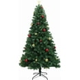 thumbnail image 1 of 7FT Artificial Christmas Tree with Remote Control Green Holiday Tree for Living Room Office Party Decoration, Premium Hinged Artificial Pine Lighted Holiday with Metal Stand, 1 of 8