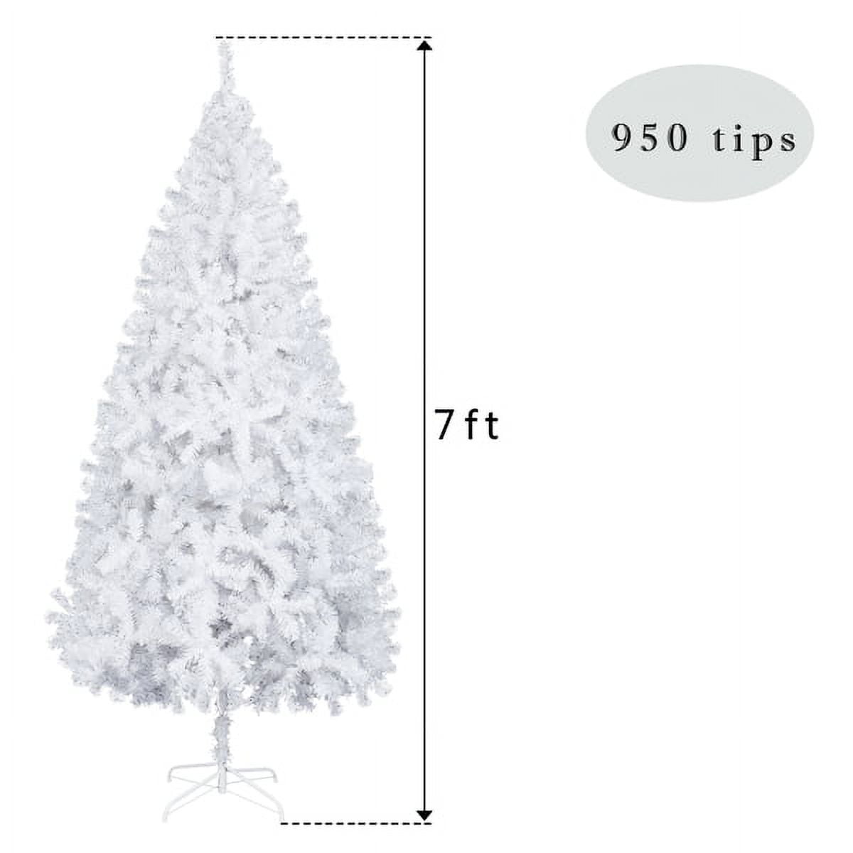 7FT Artificial Christmas Tree with 950 tips, Hingeless Spruce PVC ...