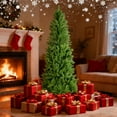 thumbnail image 1 of 7FT Automatic Christmas Tree with Yellow Lights - 500 LED Pre-Lit, 2580 Tree Heads PVE Material & Sturdy Metal Base, 1 of 18