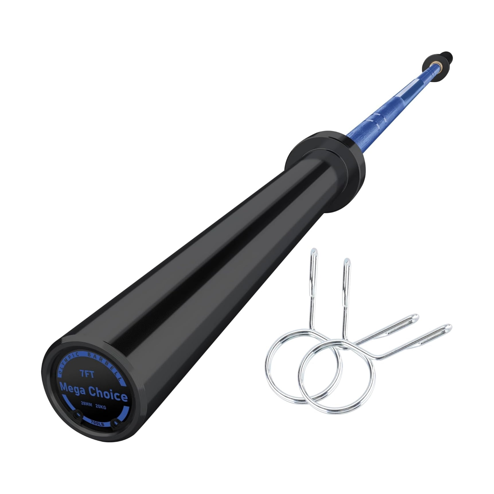 7FT Barbell, Weight Bar For Weightlifting and Powerlifting 45lb, Bar for 700lbs Capacity, Weight Bar Fit 2” Standard Weights