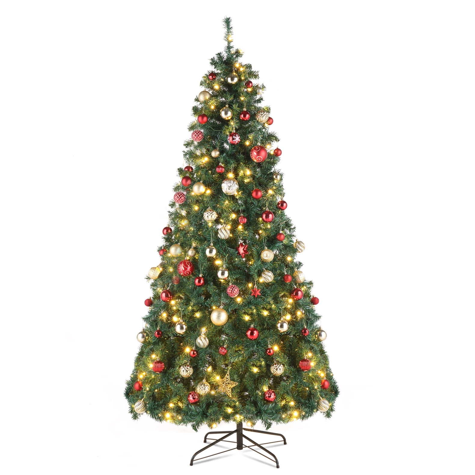 7FT Christmas Tree, Artificial Christmas Tree with 450 Lights Warm