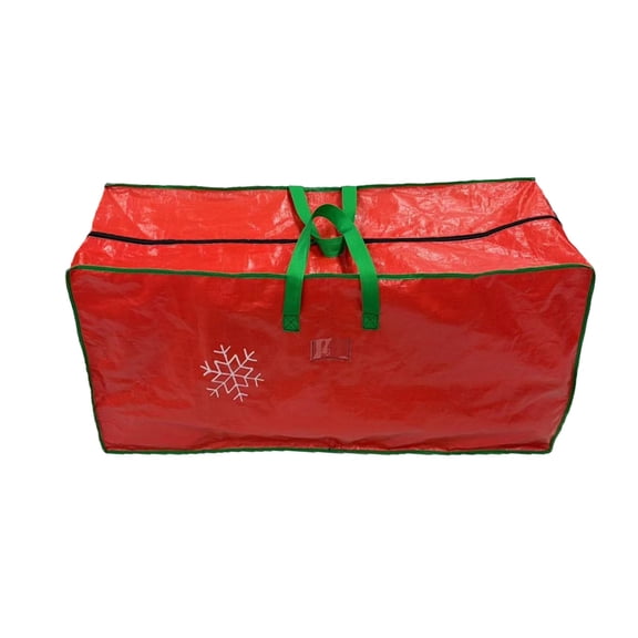 7FT Christmas Tree Storage Bag, Heavy Duty Extra Large Artificial Christmas Tree Bag with Reinforced Handles and Dual Zippers Wide Opening, Red